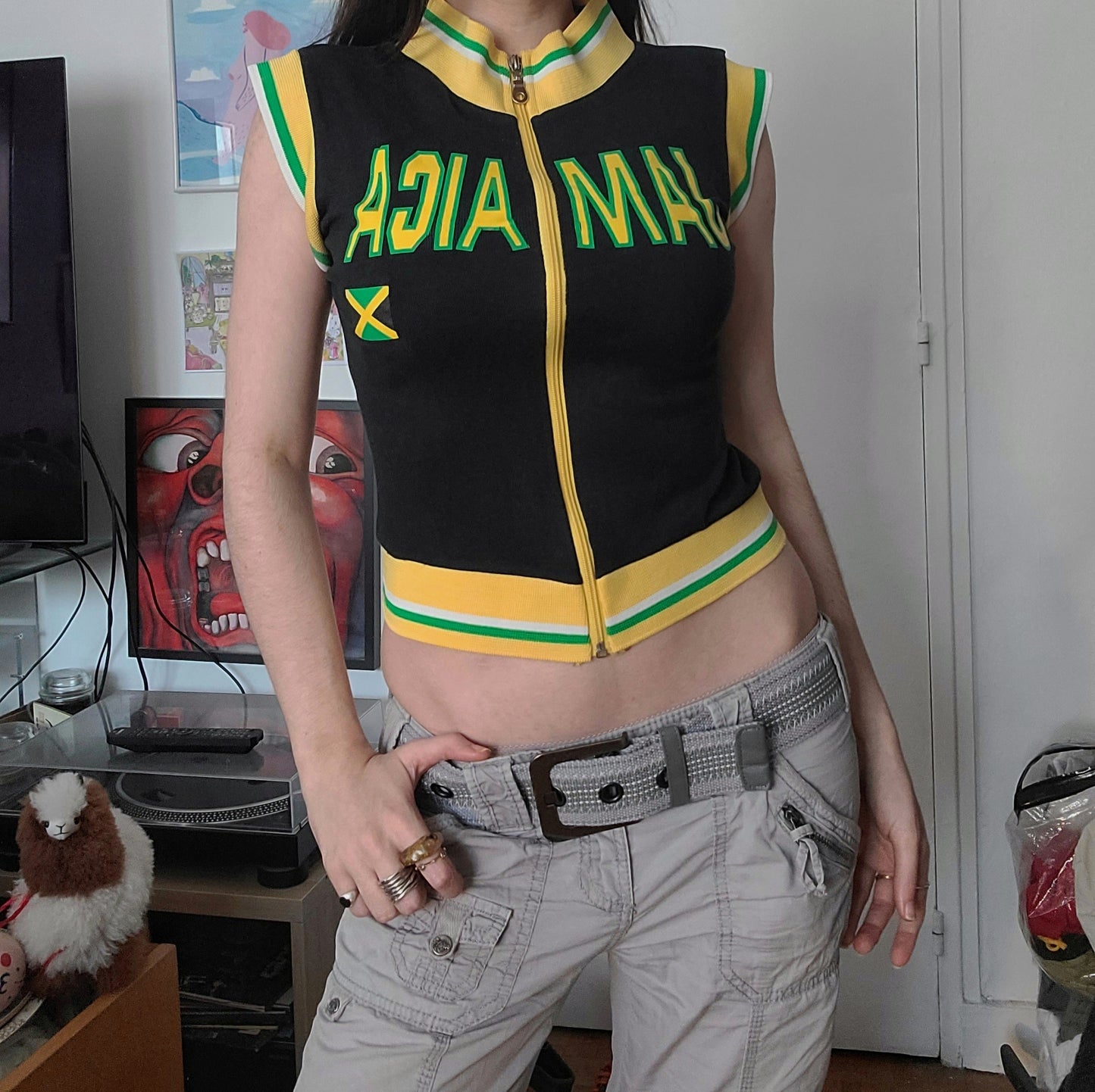 Y2k jamaica blockette top