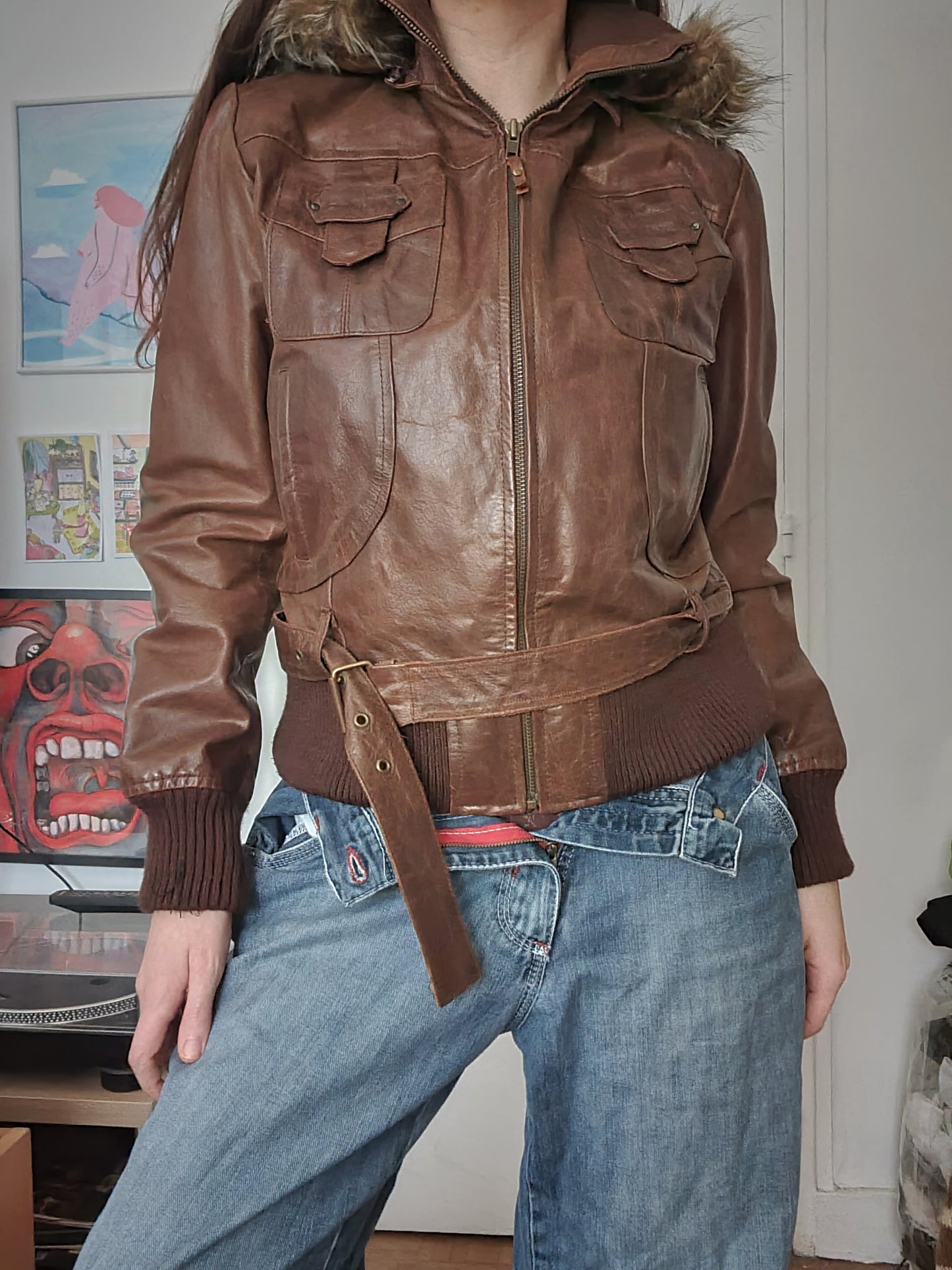 Y2k vintage biker grunge jacket