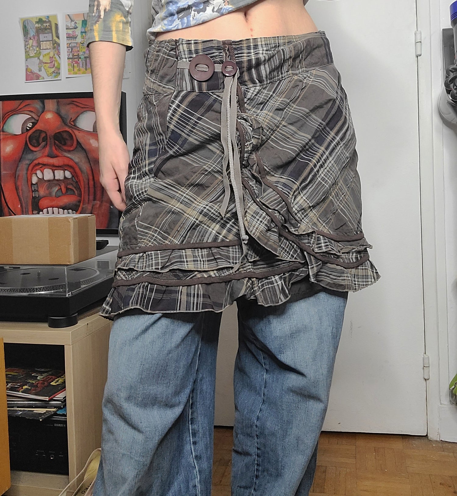 Downtown plaid vintage y2k skirt