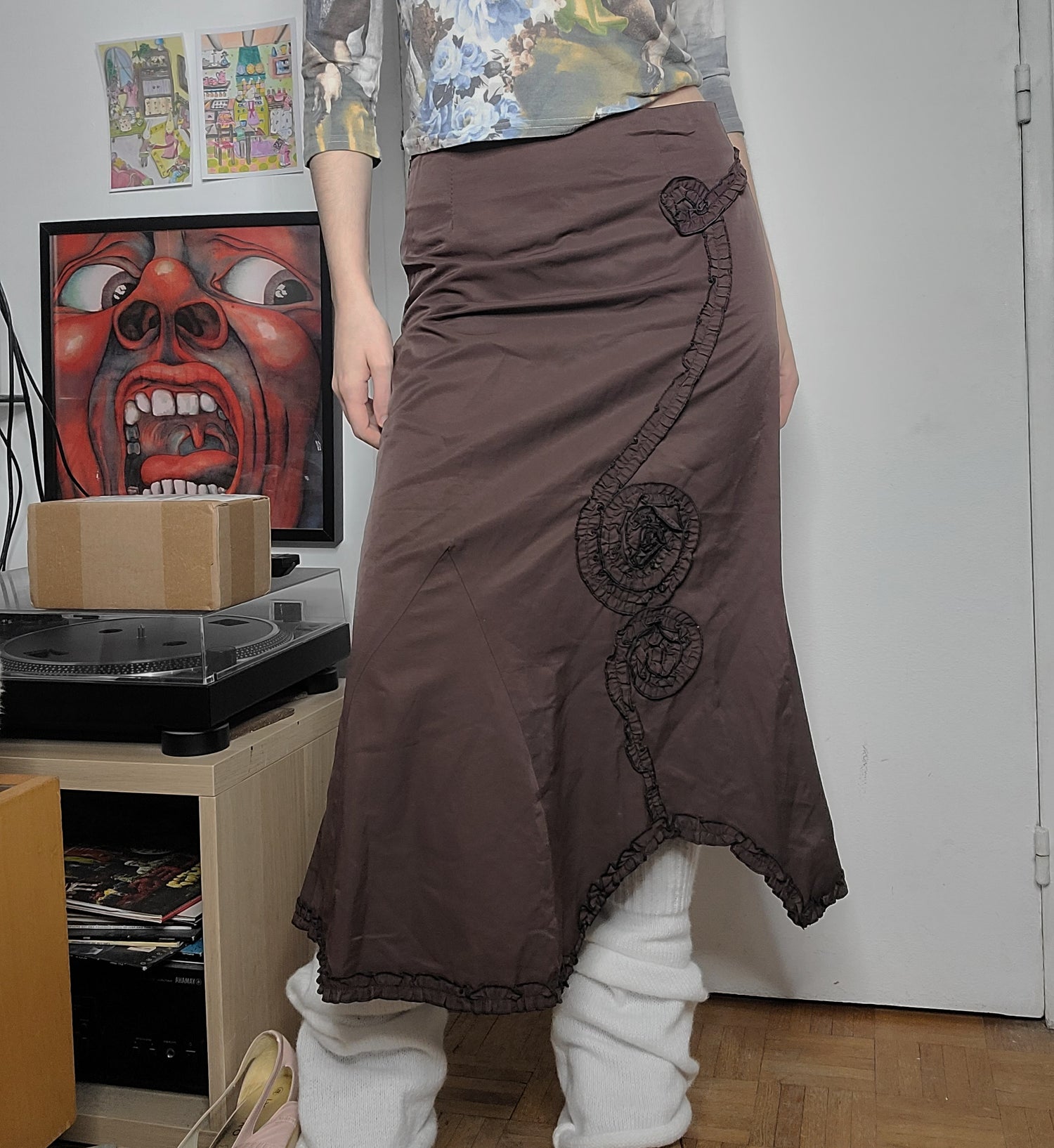 Cybery2k dystopian y2k vintage maxi skirt parachute 