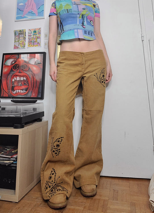Ribbed flared y2k fairygrunge pants
