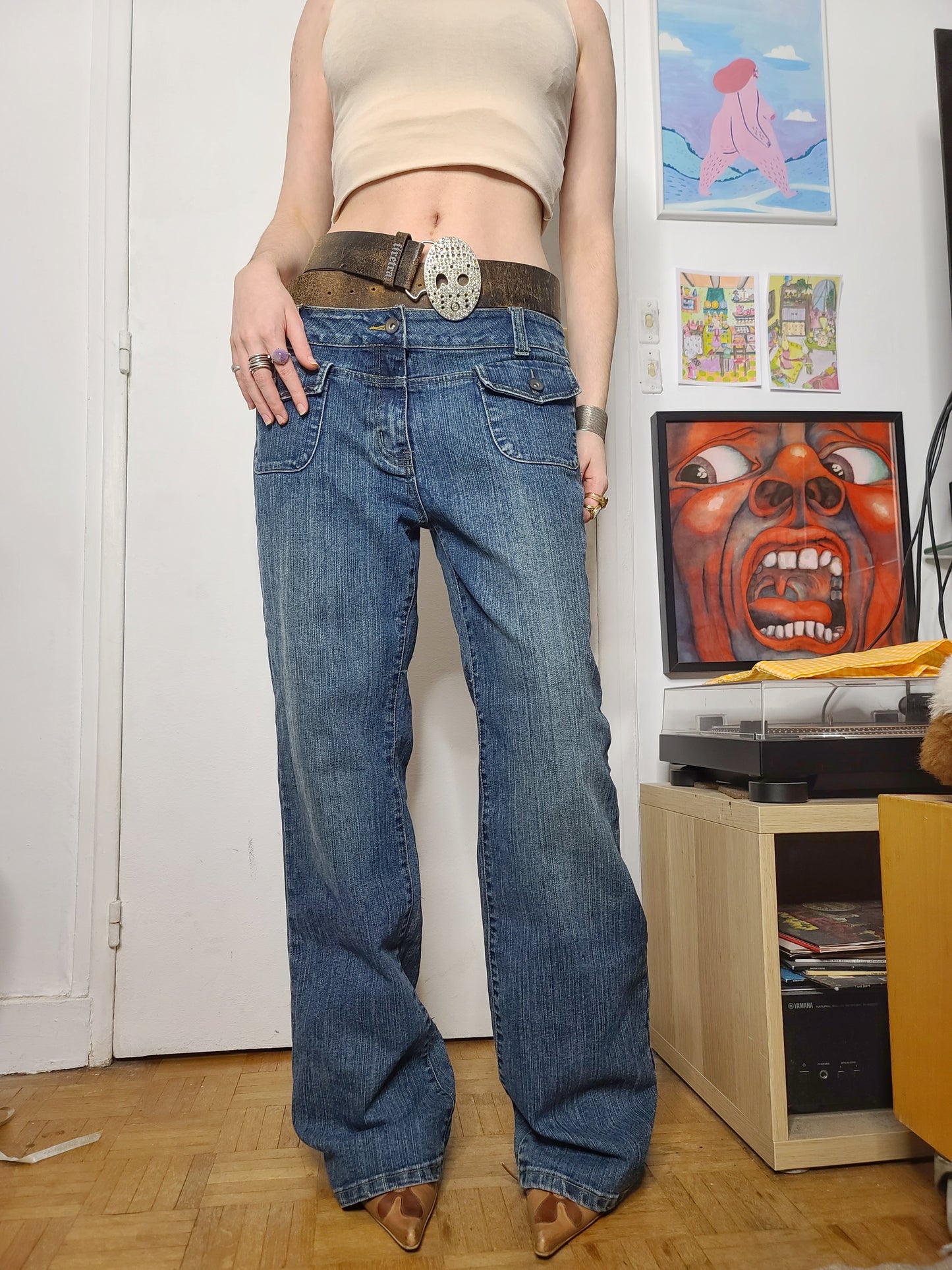 90s grunge denim overpants