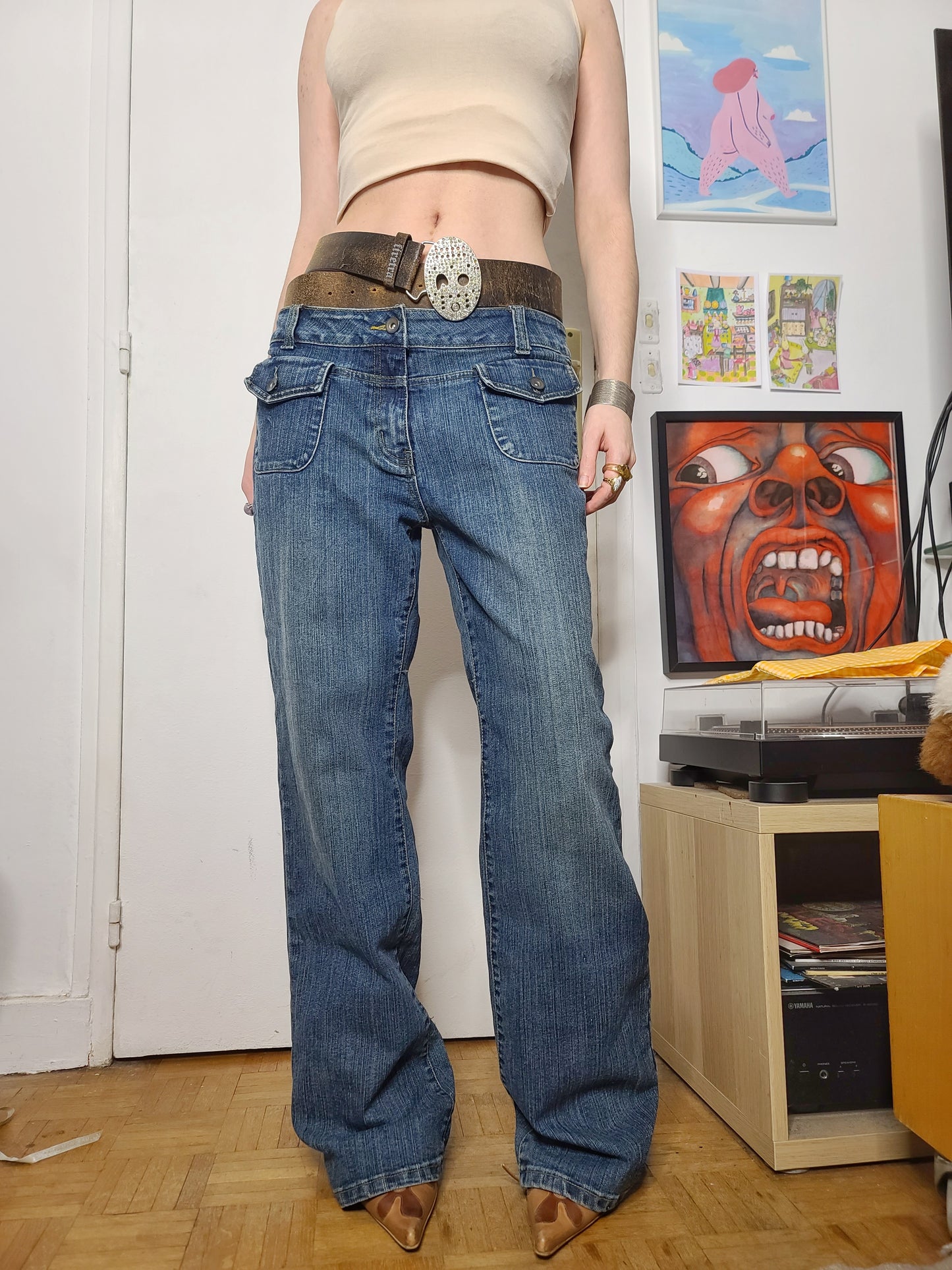 90s grunge denim overpants