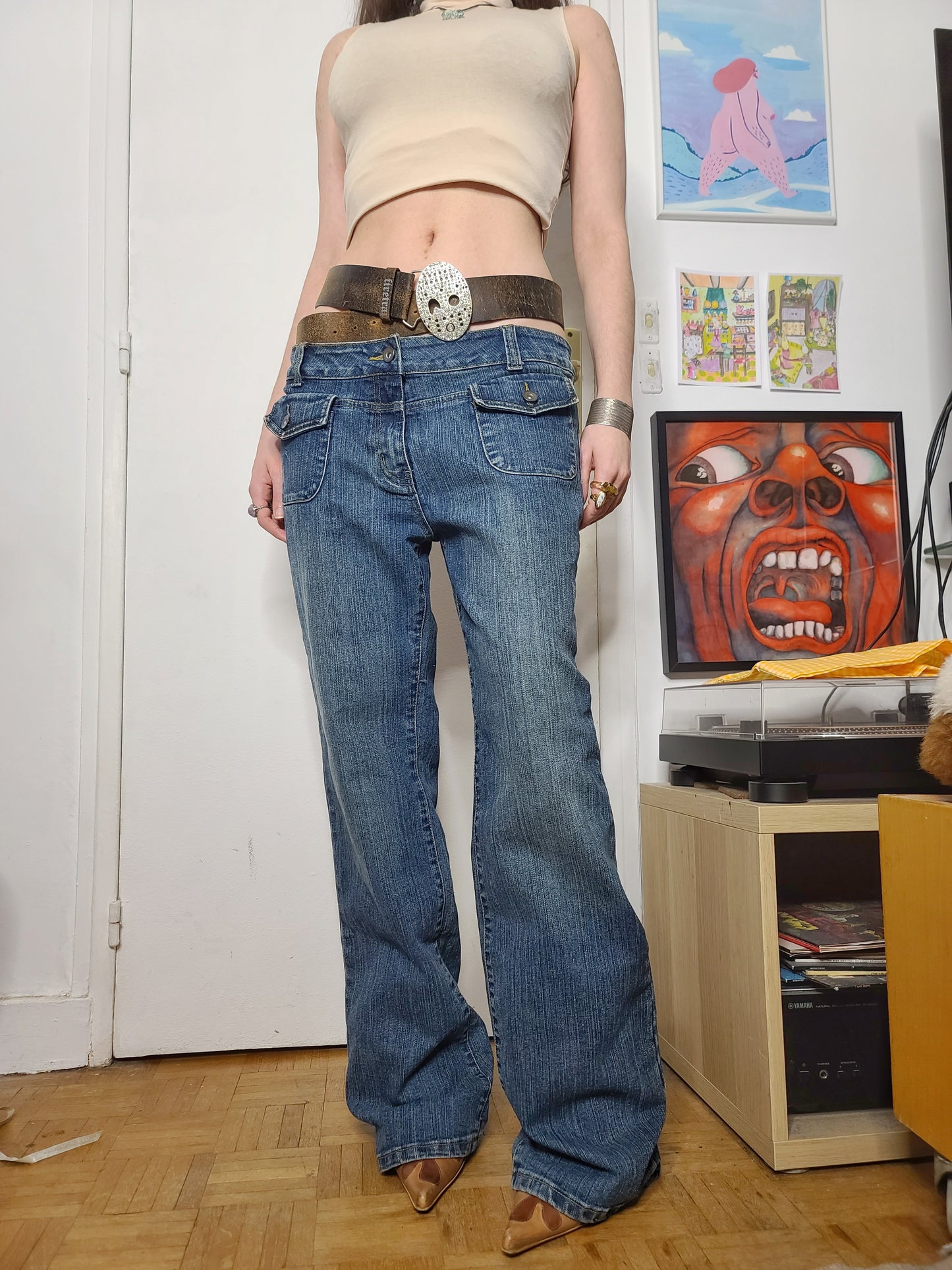 90s grunge denim overpants