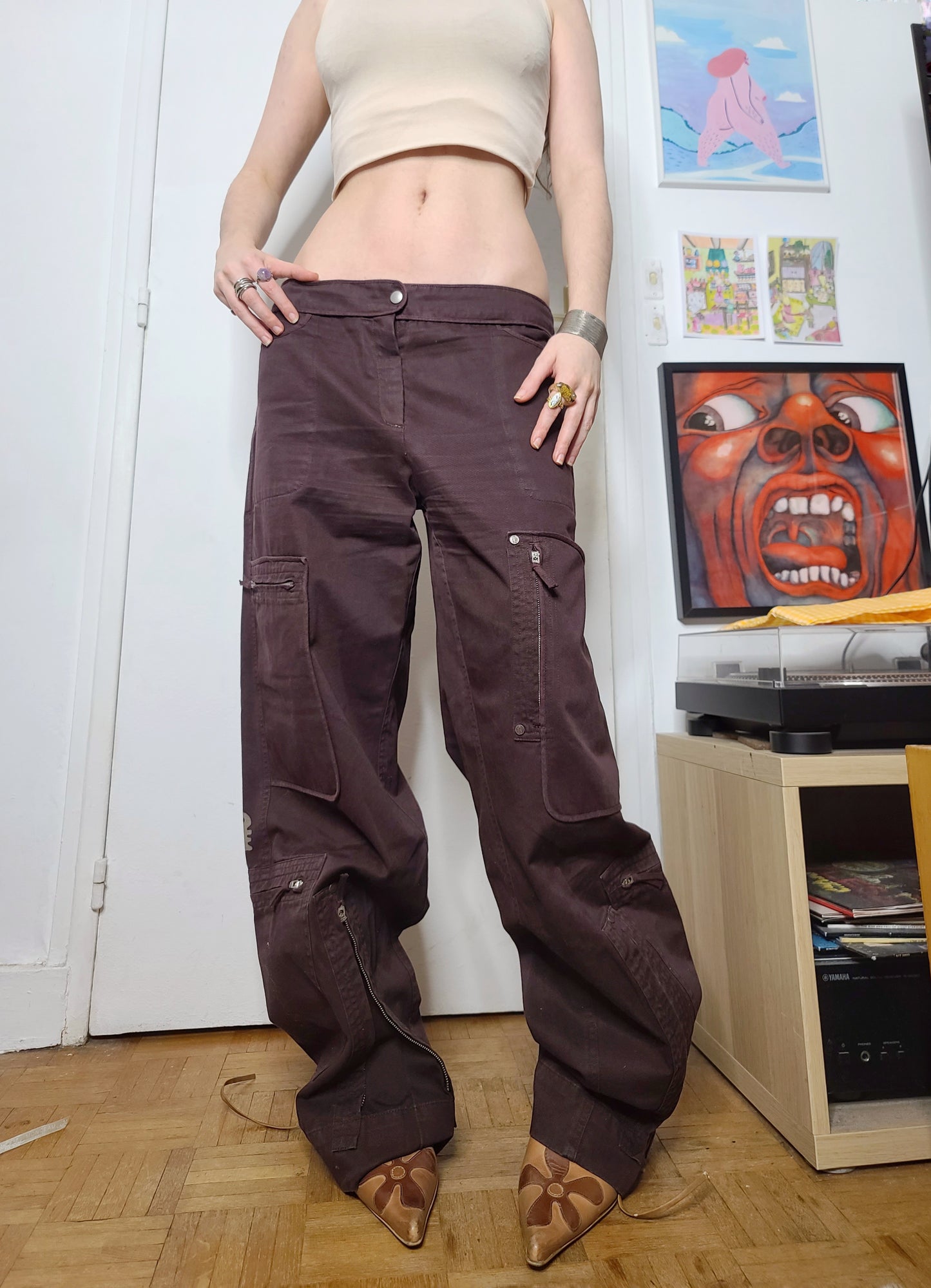 Vintage dystopian cargo pants