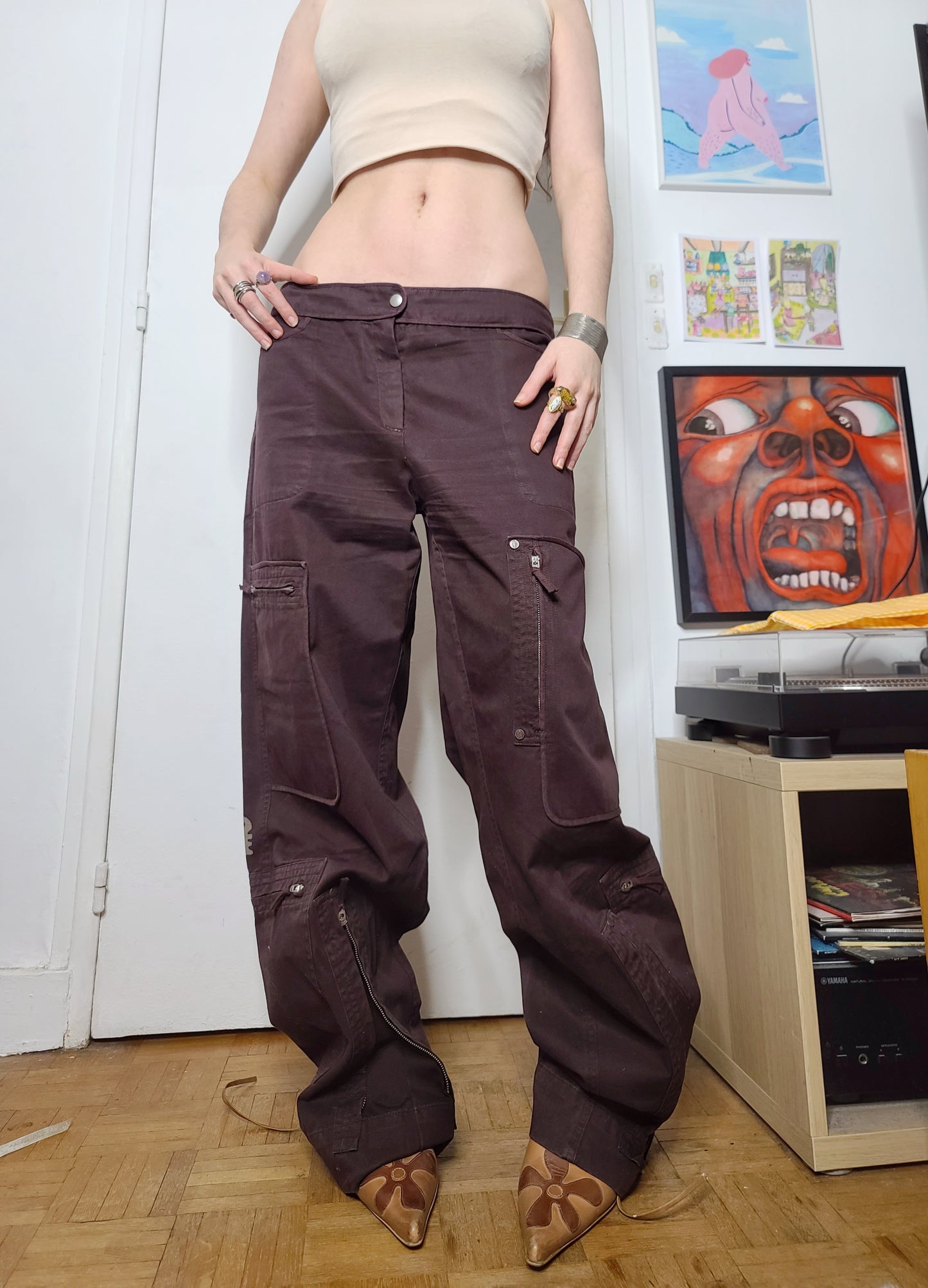 Vintage dystopian cargo pants
