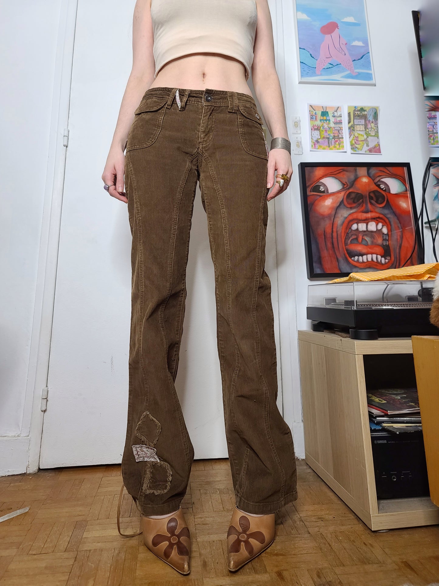 90s grunge ribbed pants