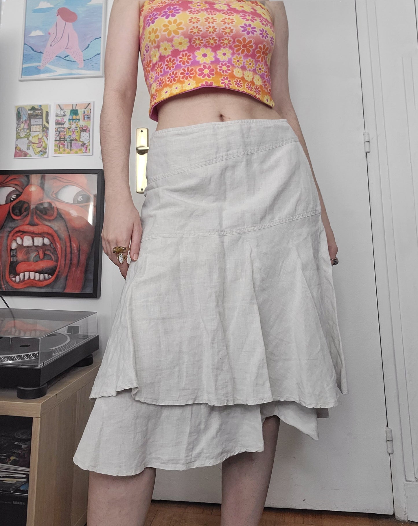 Y2k vintage pleated skirt