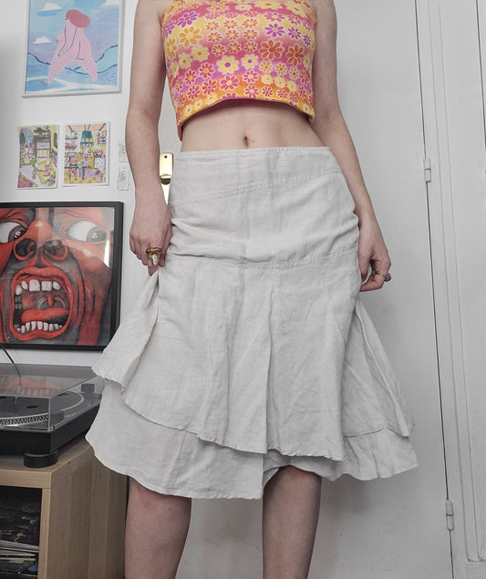Y2k vintage pleated skirt