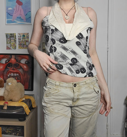 Diesel printed backless top