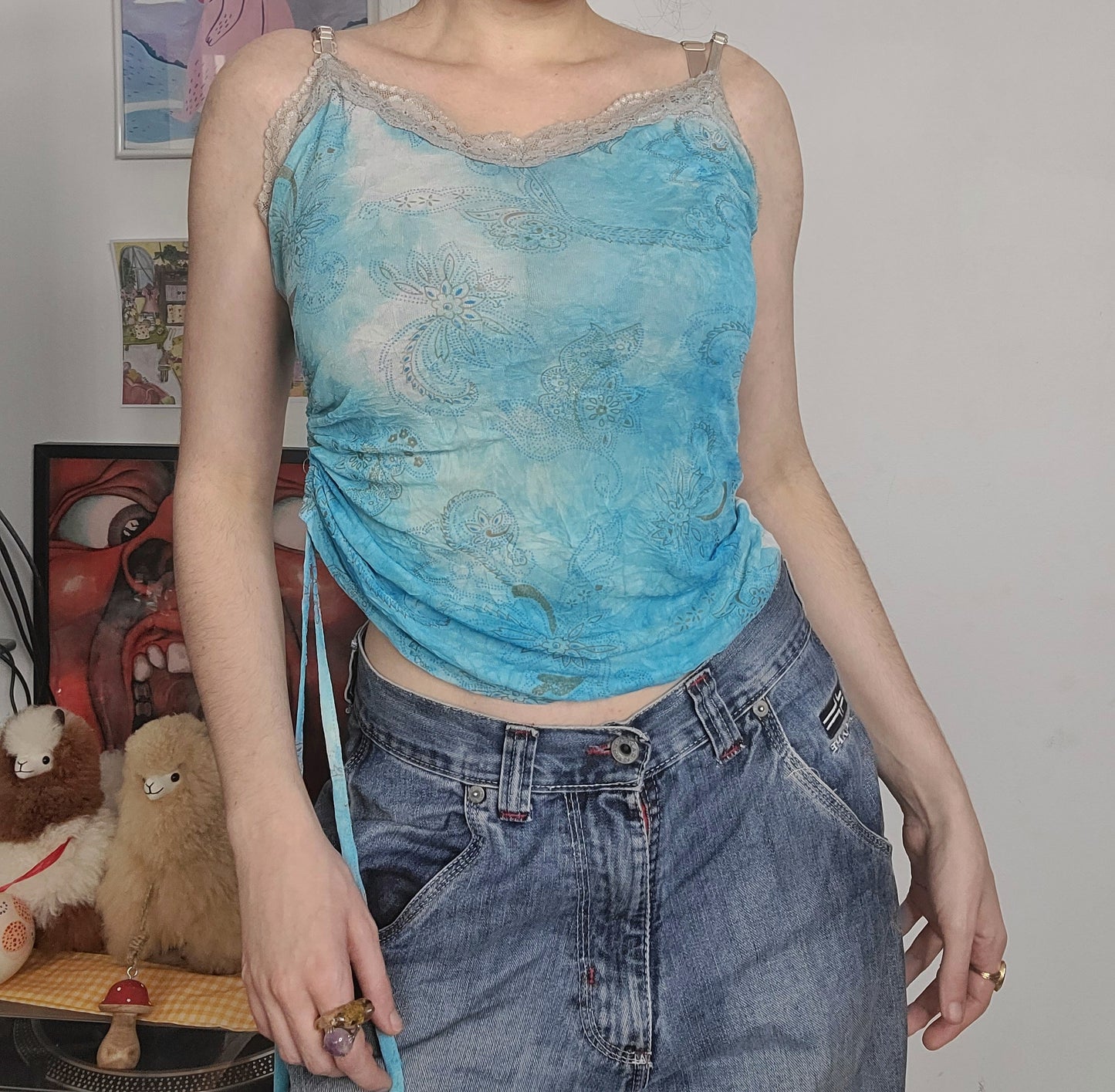 Y2k fairy mermaid mesh top