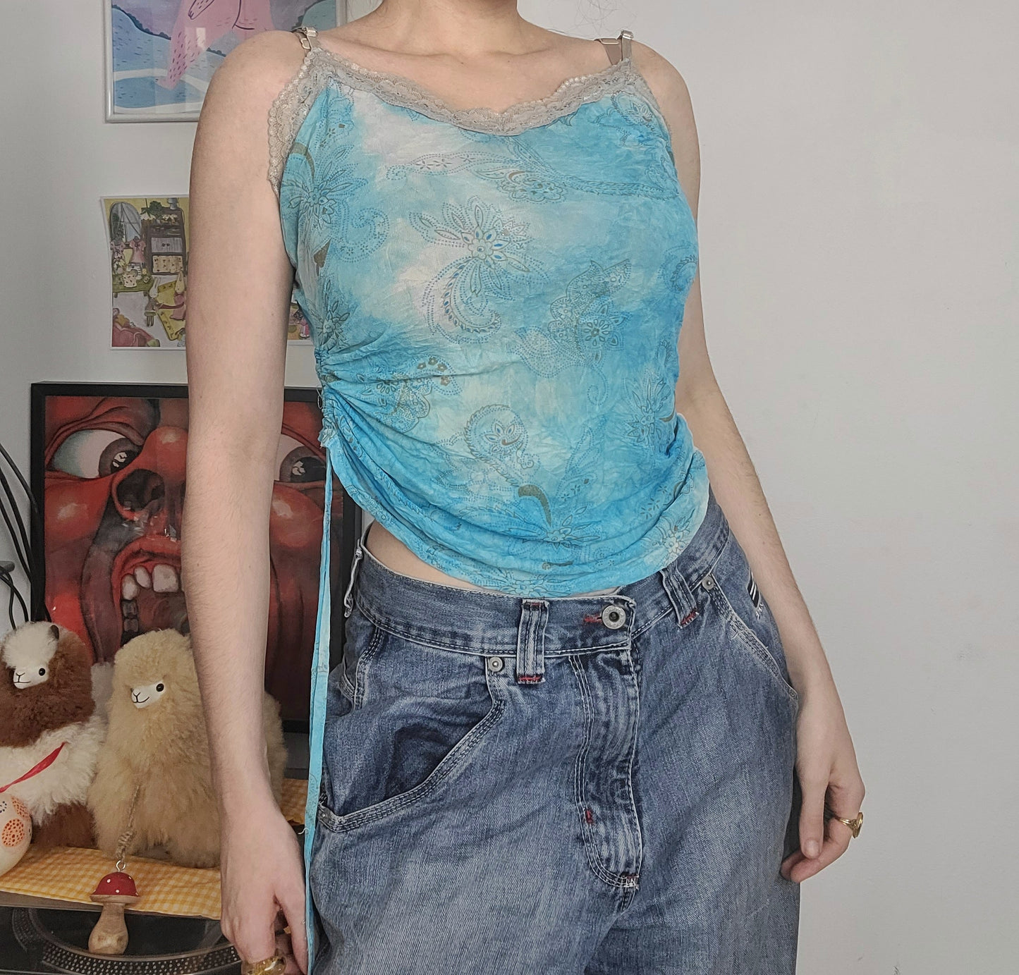 Y2k fairy mermaid mesh top