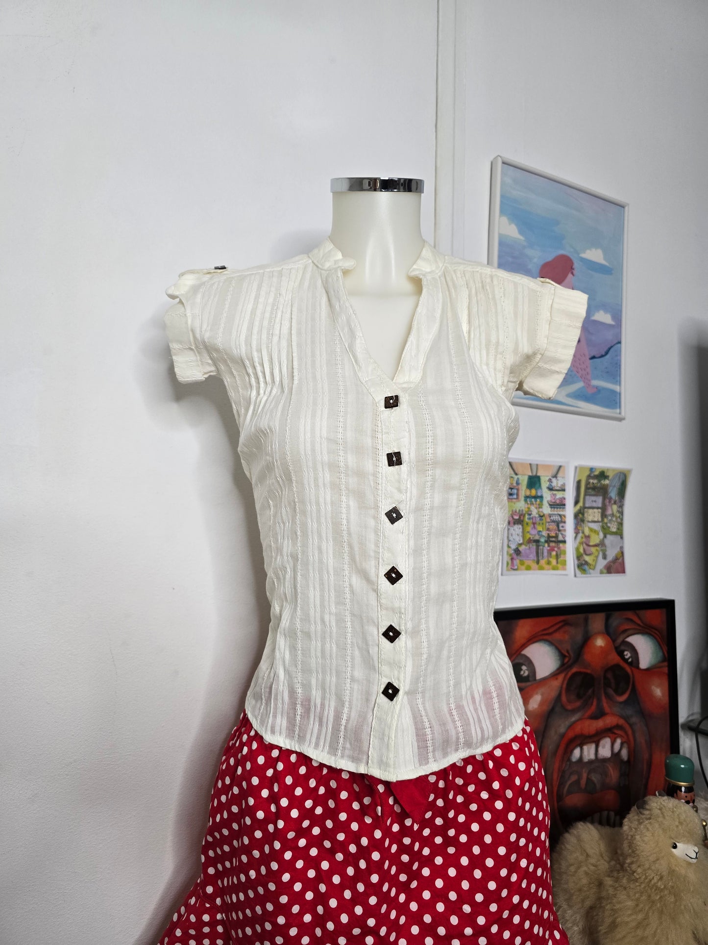 90s vintage cotton flirty shirt