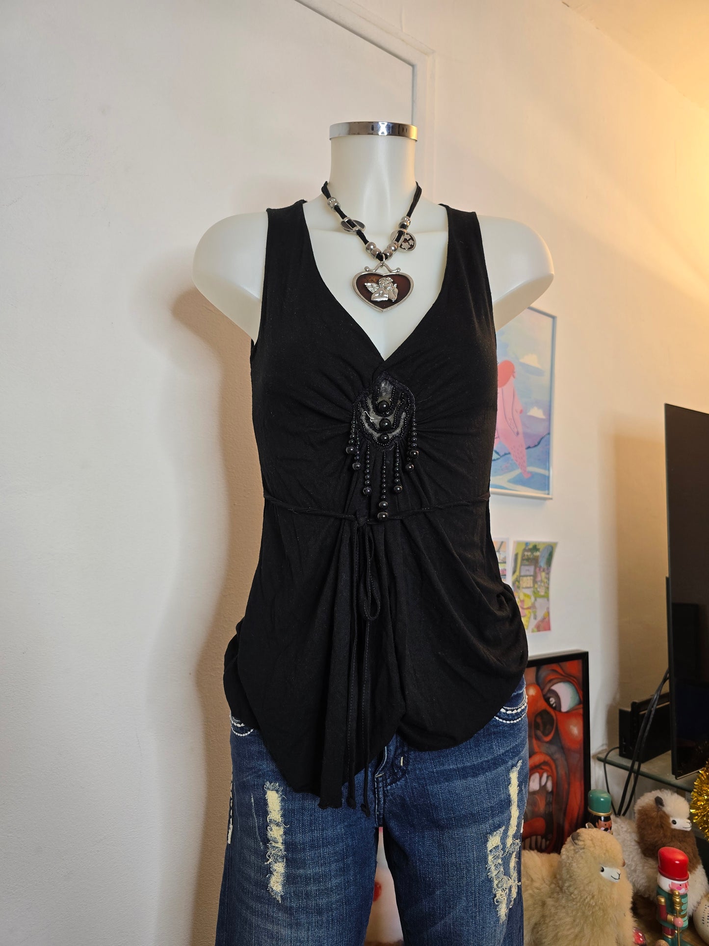 Y2k vintage dark fairy jewelry top