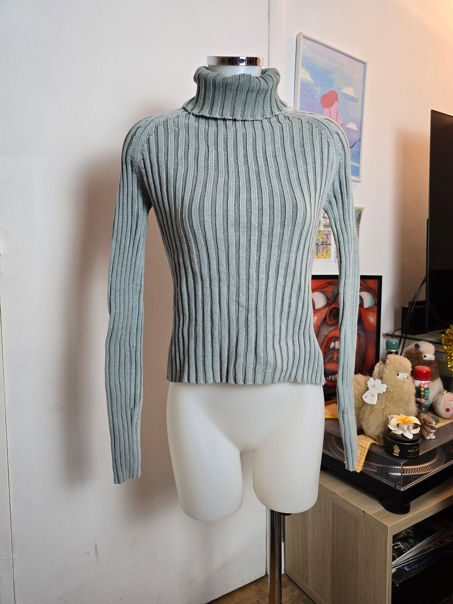 90s vintage ribbed softgrunge sweater