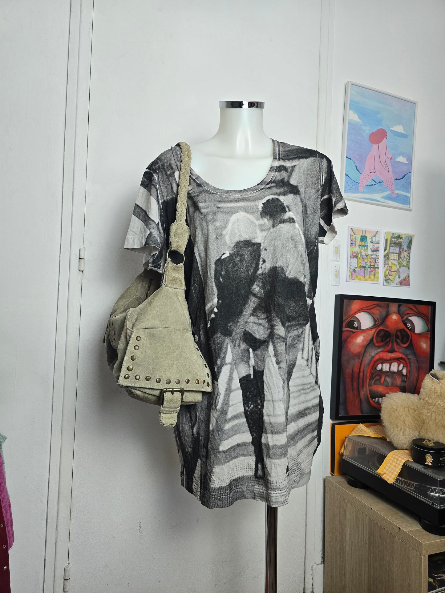 00s vintage Diesel archive indiesleaze printed large tee