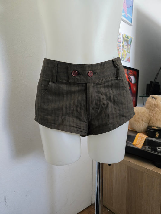 00s vintage downtown stripes mini shorts