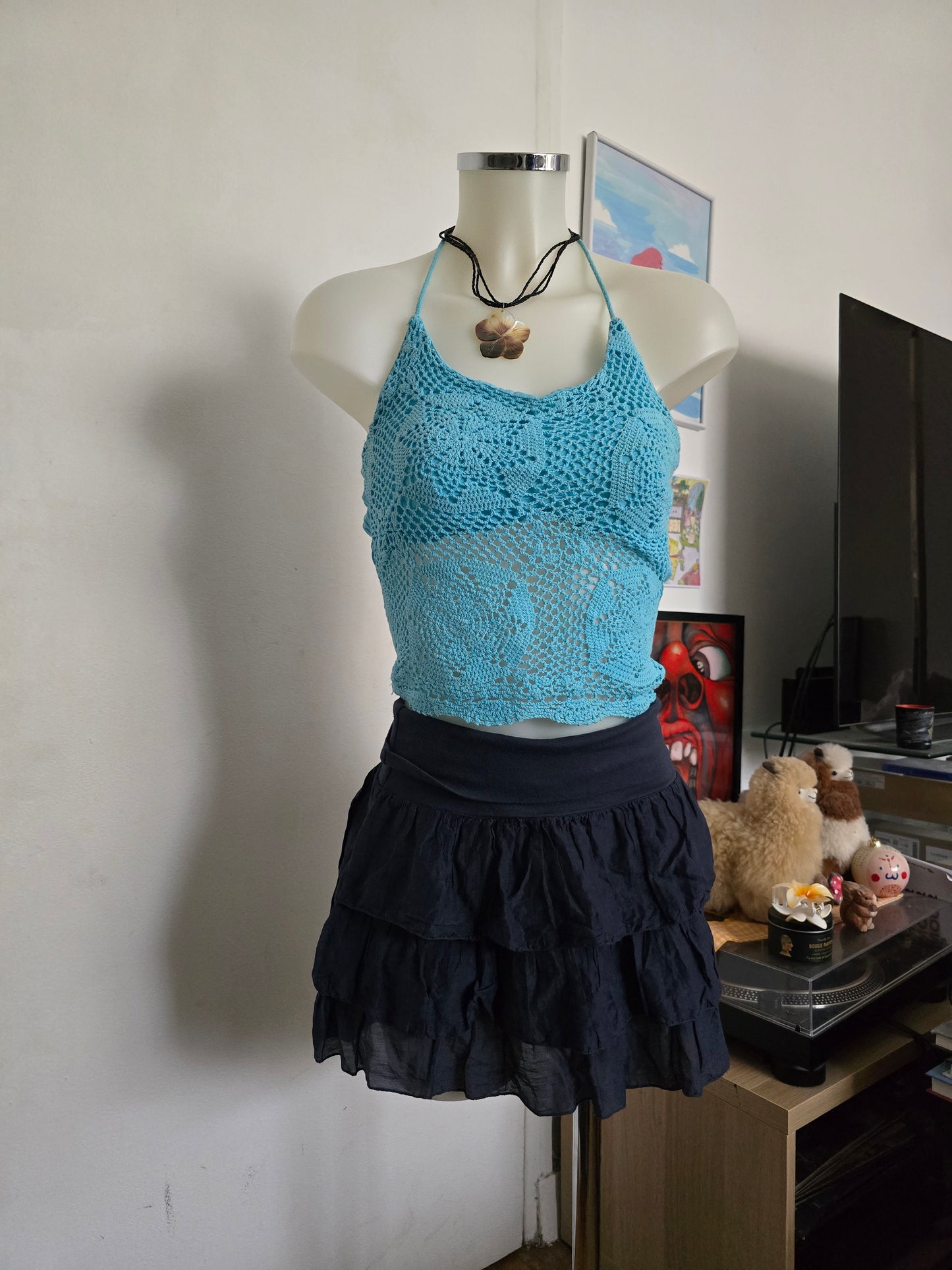 Y2k vintage fairy backless top