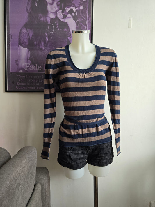 00s vintage striped softgrunge sweater
