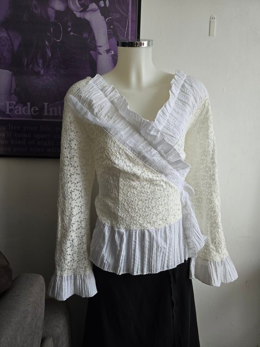 Vintage coquette mori lace cardigan