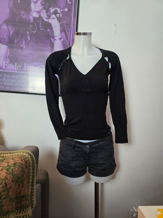 00s dark coquette Morgan de toi black sweater