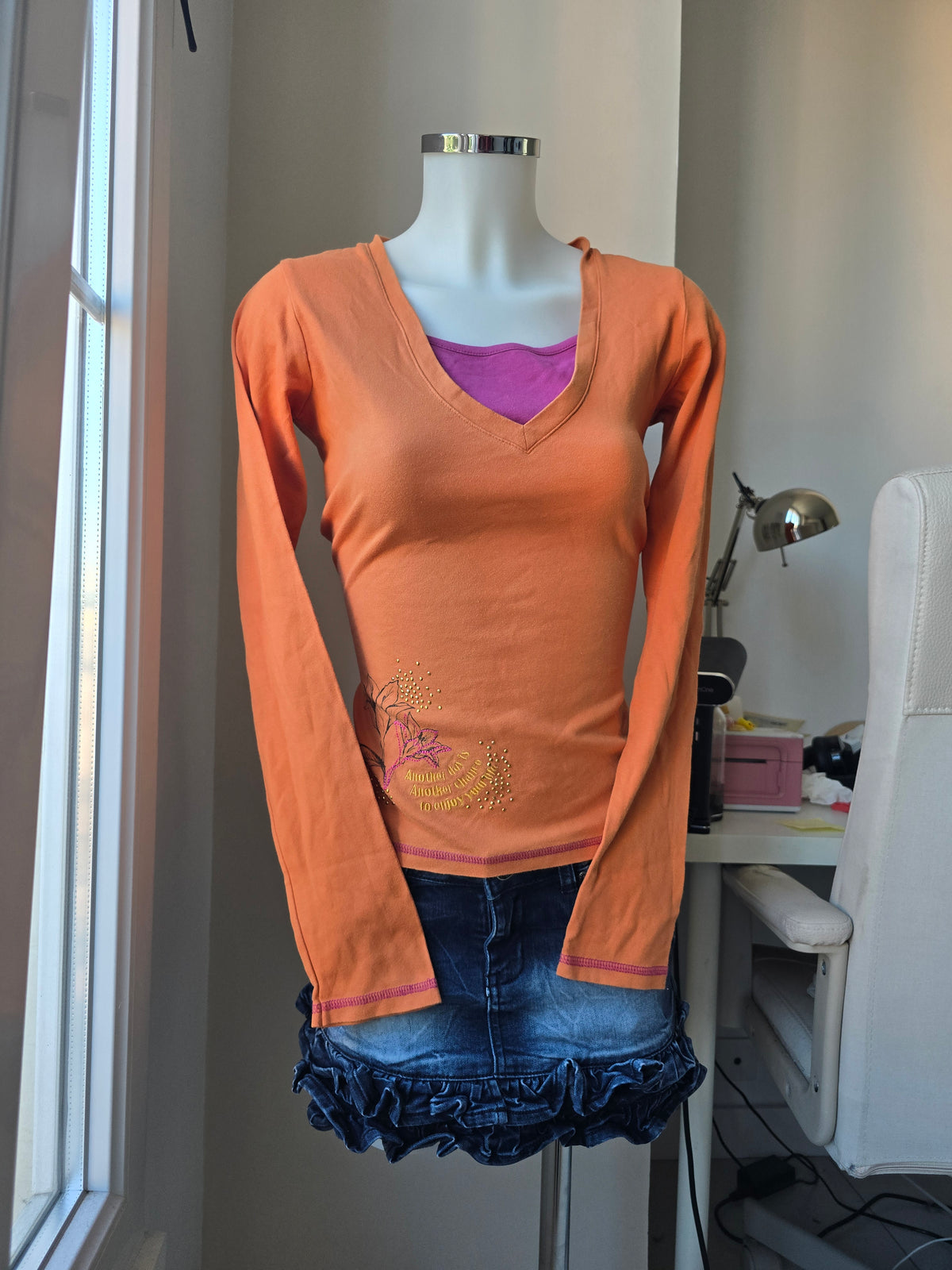 2000s vintage whimsical long sleeve top