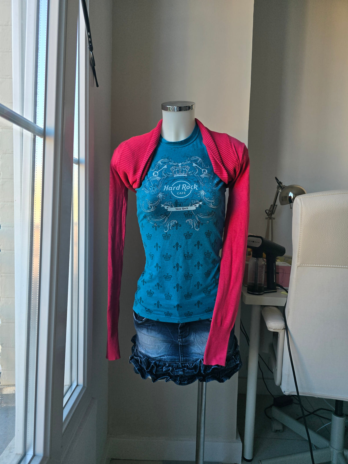 2000s vintage coquette pink bolero