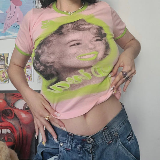 Tshirt y2k printed Marilyn Monroe funky