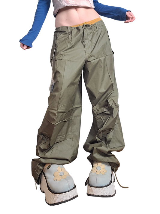 Cargo parachute vintage military ufo gris skater hiphop overpants gorpcore