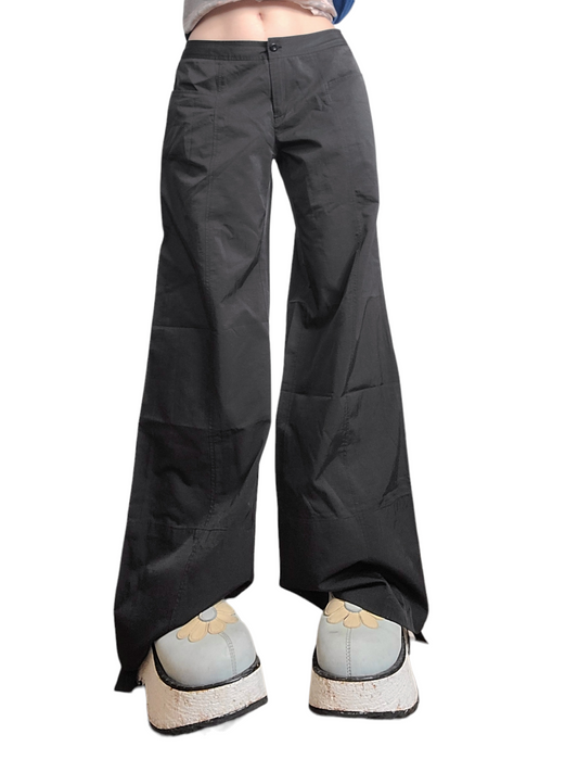 Black parachute pants gorpcore