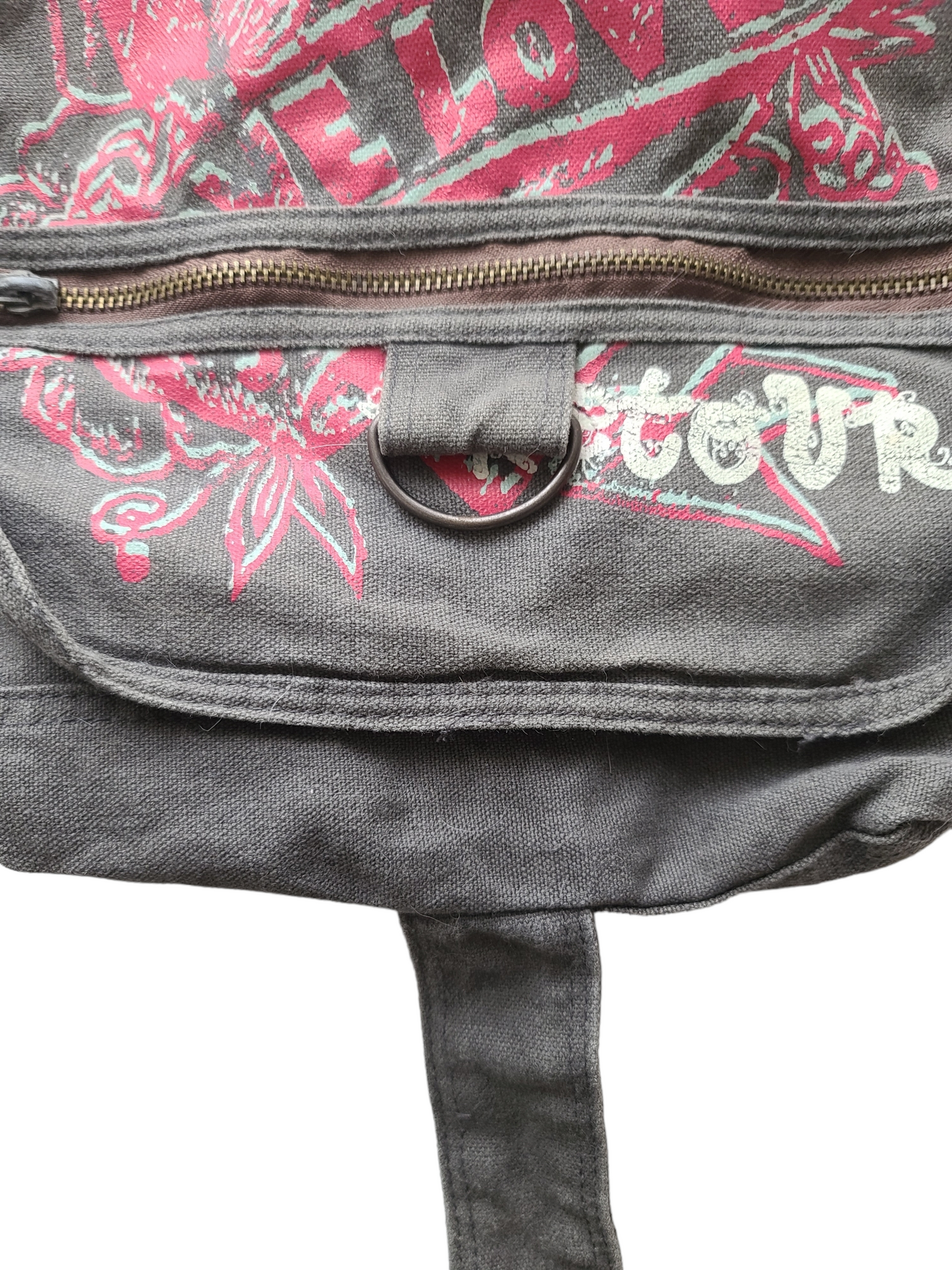 Grunge biker shoulder bag