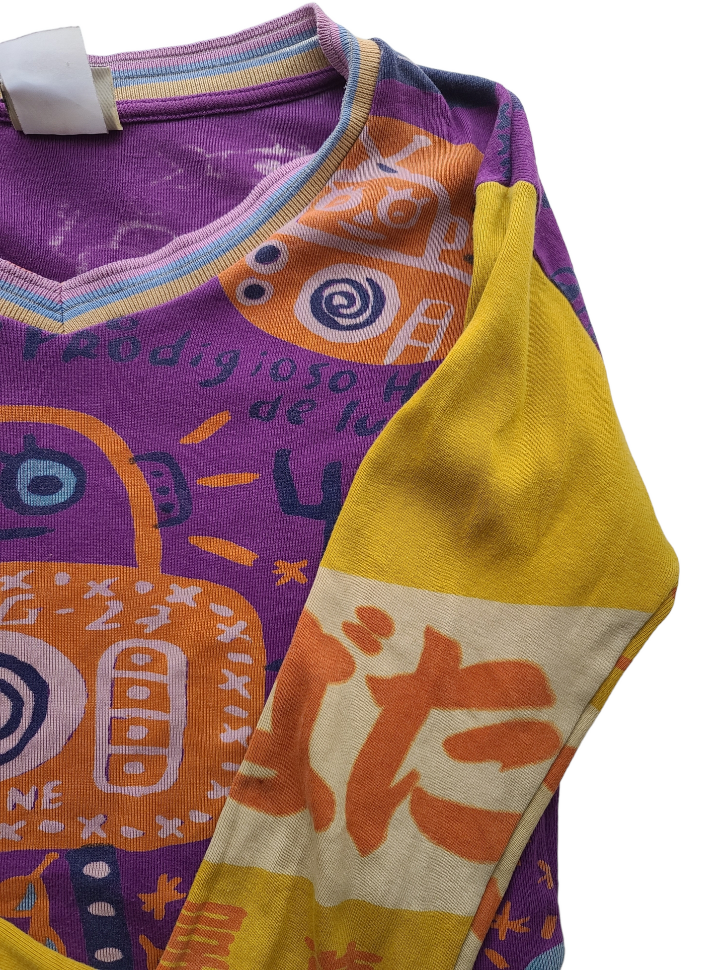 Printed top maximalist harajuku