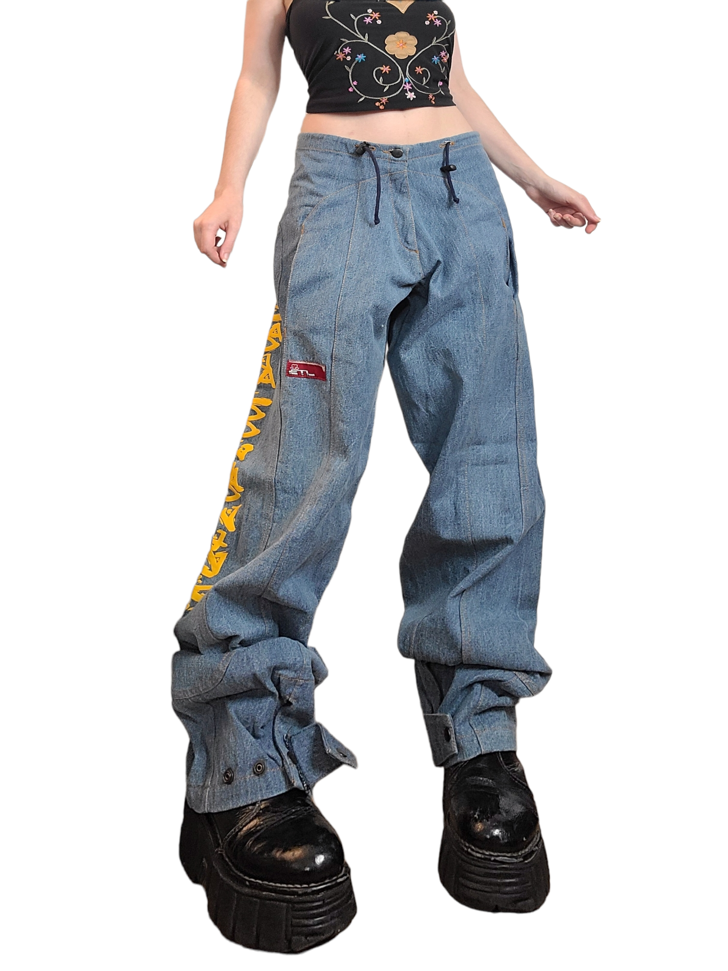 Baggy jean 90s skater imprimé graffiti tag hip hop Baggy 90s vintage jean skater hiphop streetwear grunge oversize archive 