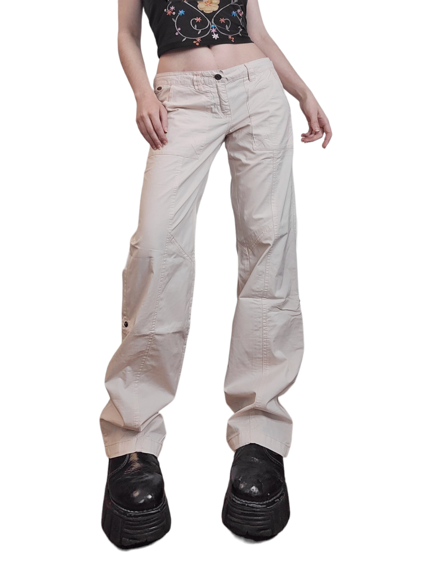 90s grunge pink cargo