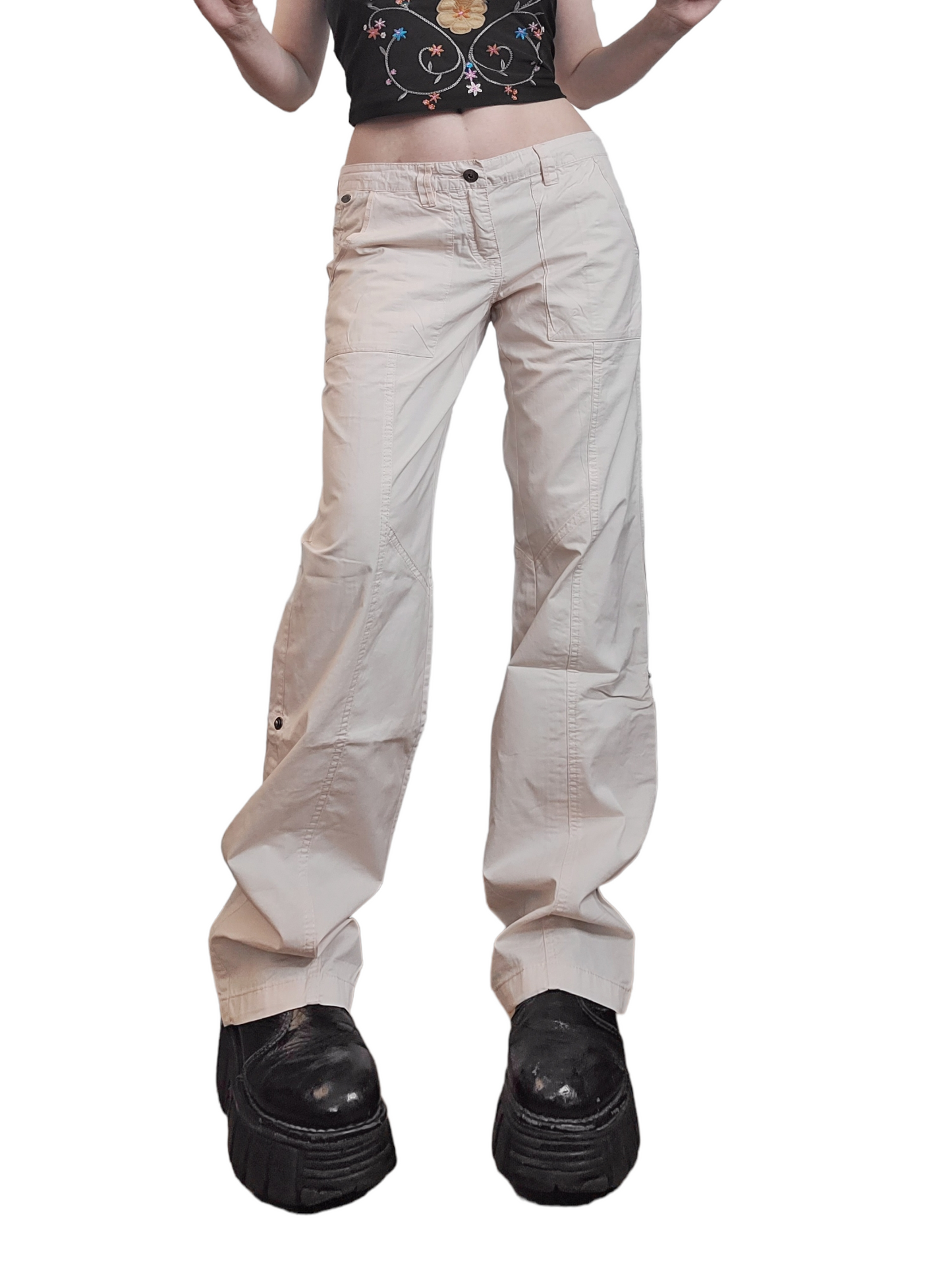 90s grunge pink cargo