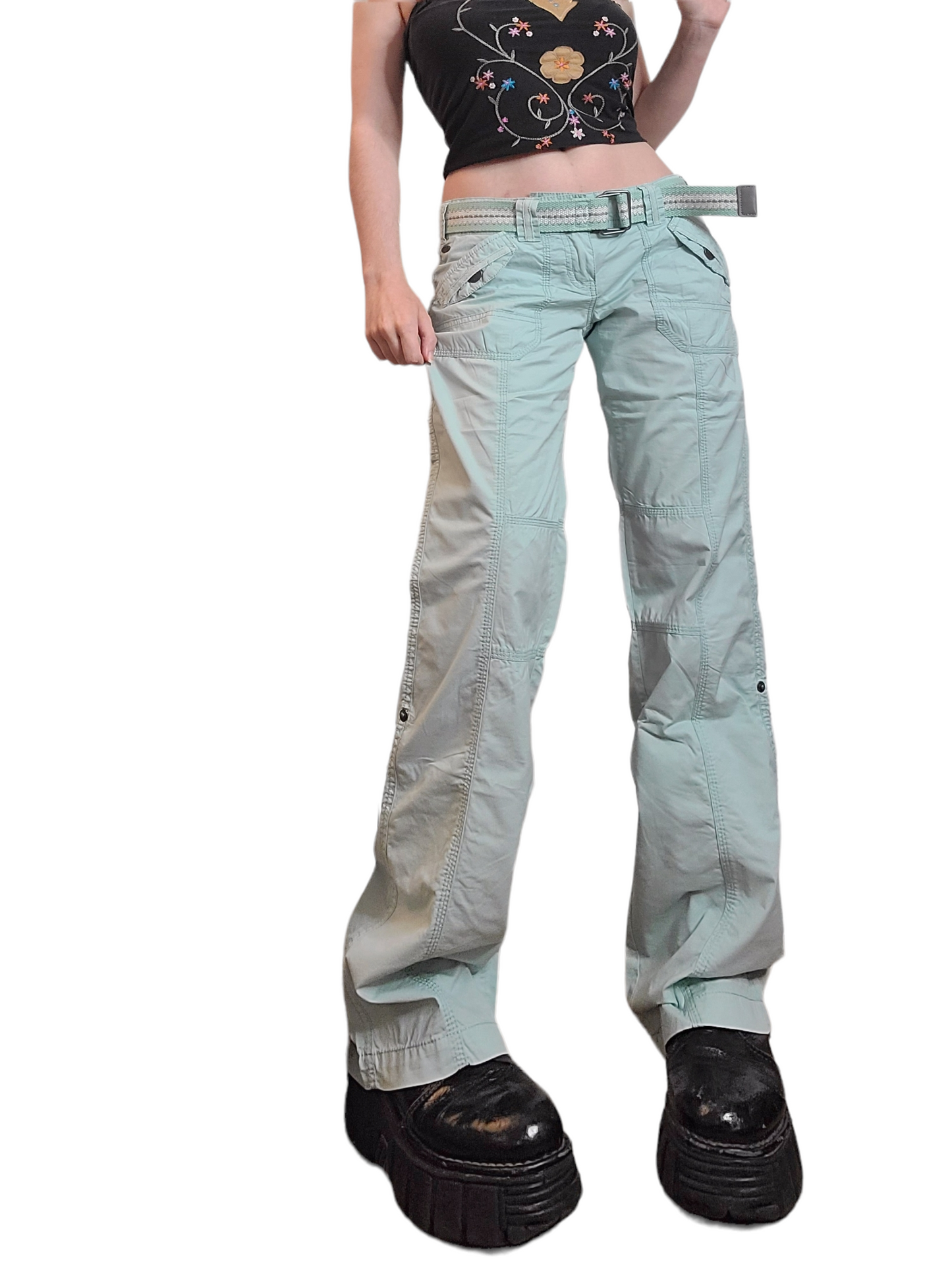 90s blue grunge cargo