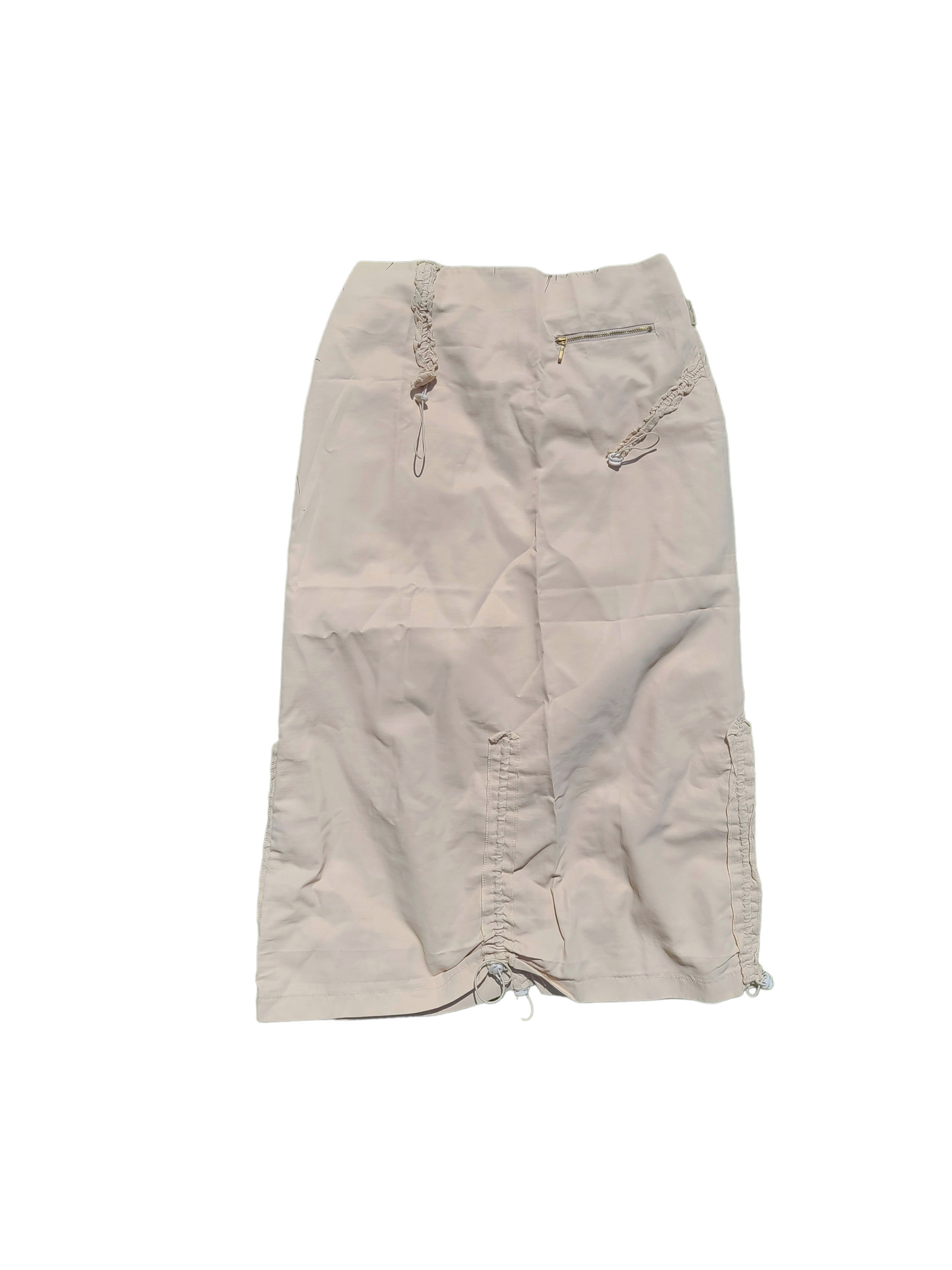 Beige gorpcore maxi skirt