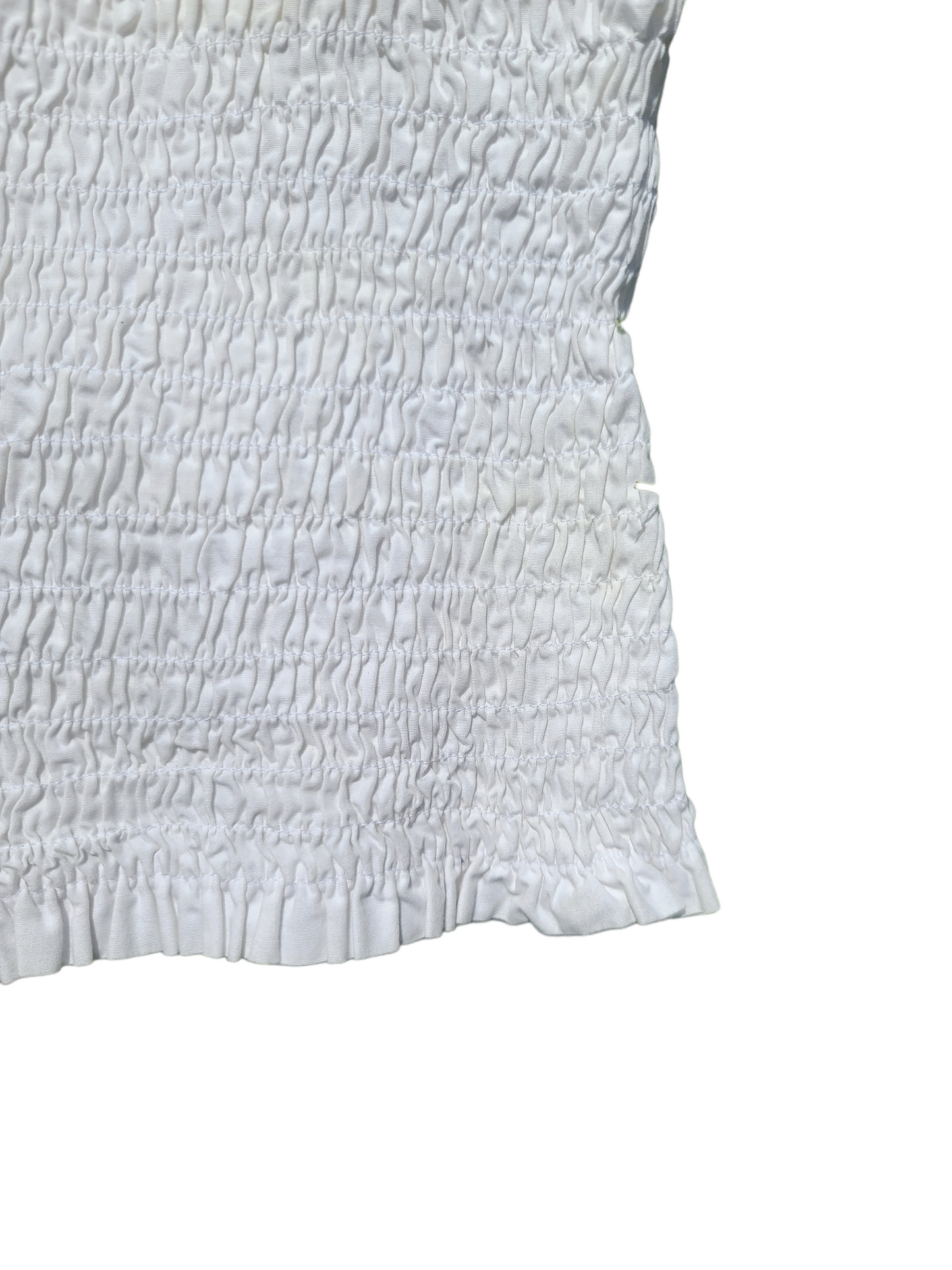 Top coquette cottagecore blanc