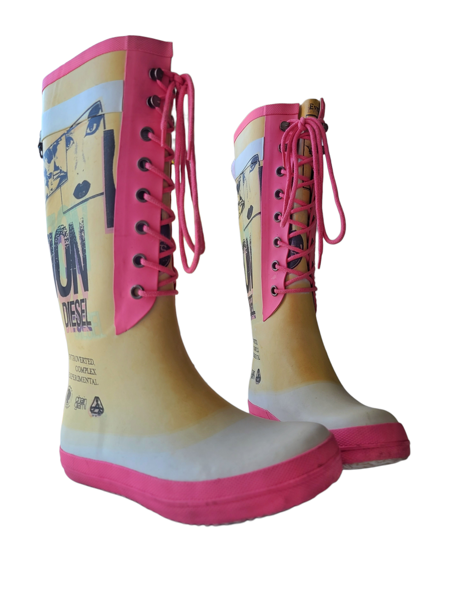 Botts y2k cybery2k maximalist printed harajuku rave rose Diesel archive punk futuristic kidcore