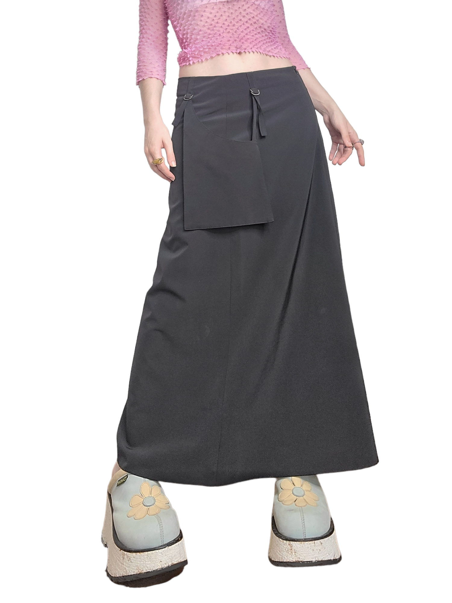 Maxi skirt cybery2k archive fashion rare parachute gorpcore dytopian 2000 vintage post-apo subversive basics grunge rare rave futuristic