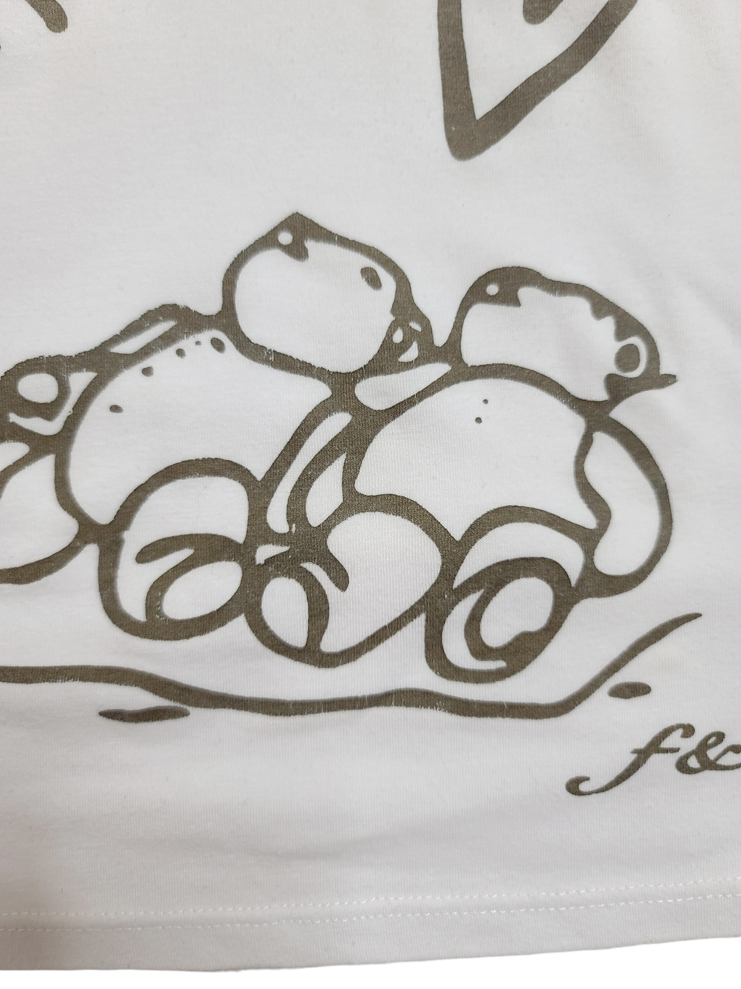 White kidcore printed y2k top