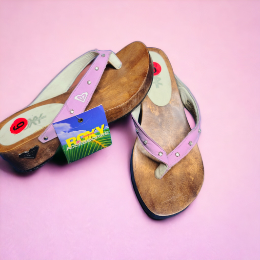 Mules en bois Roxy vintage - zimfriperie