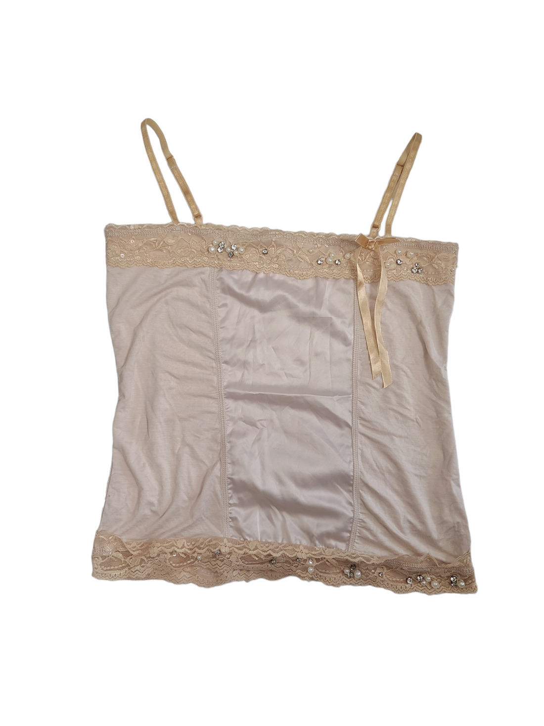 Y2k pink lace coquette mcbling top