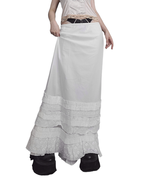 Maxi skirt fairy blanche coquette