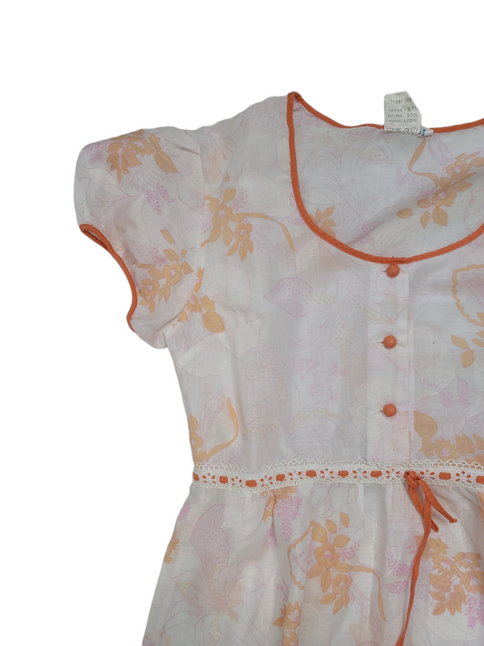 Robe vintage coquette imprimé pastel