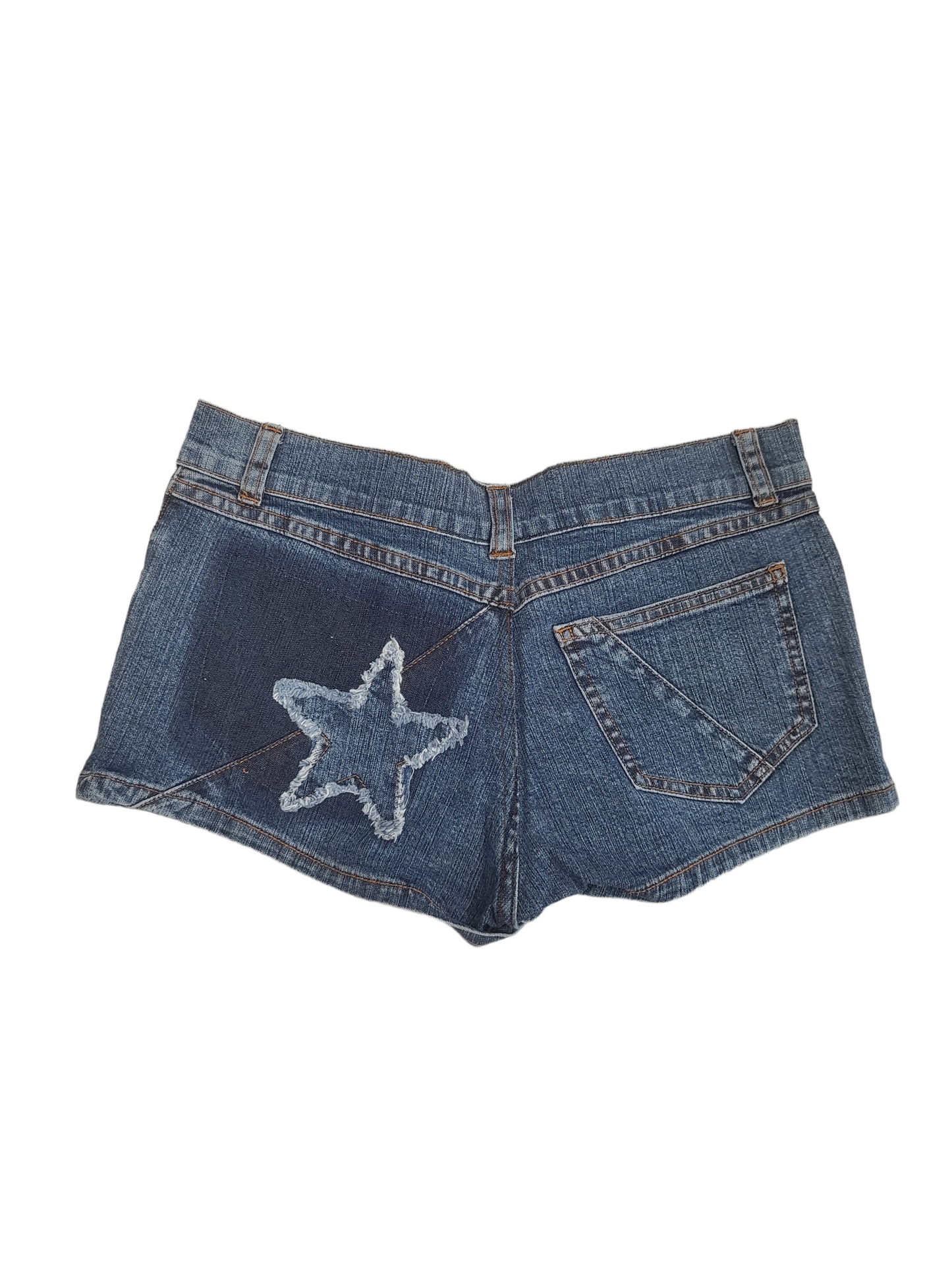 Grunge star mini jean shorts