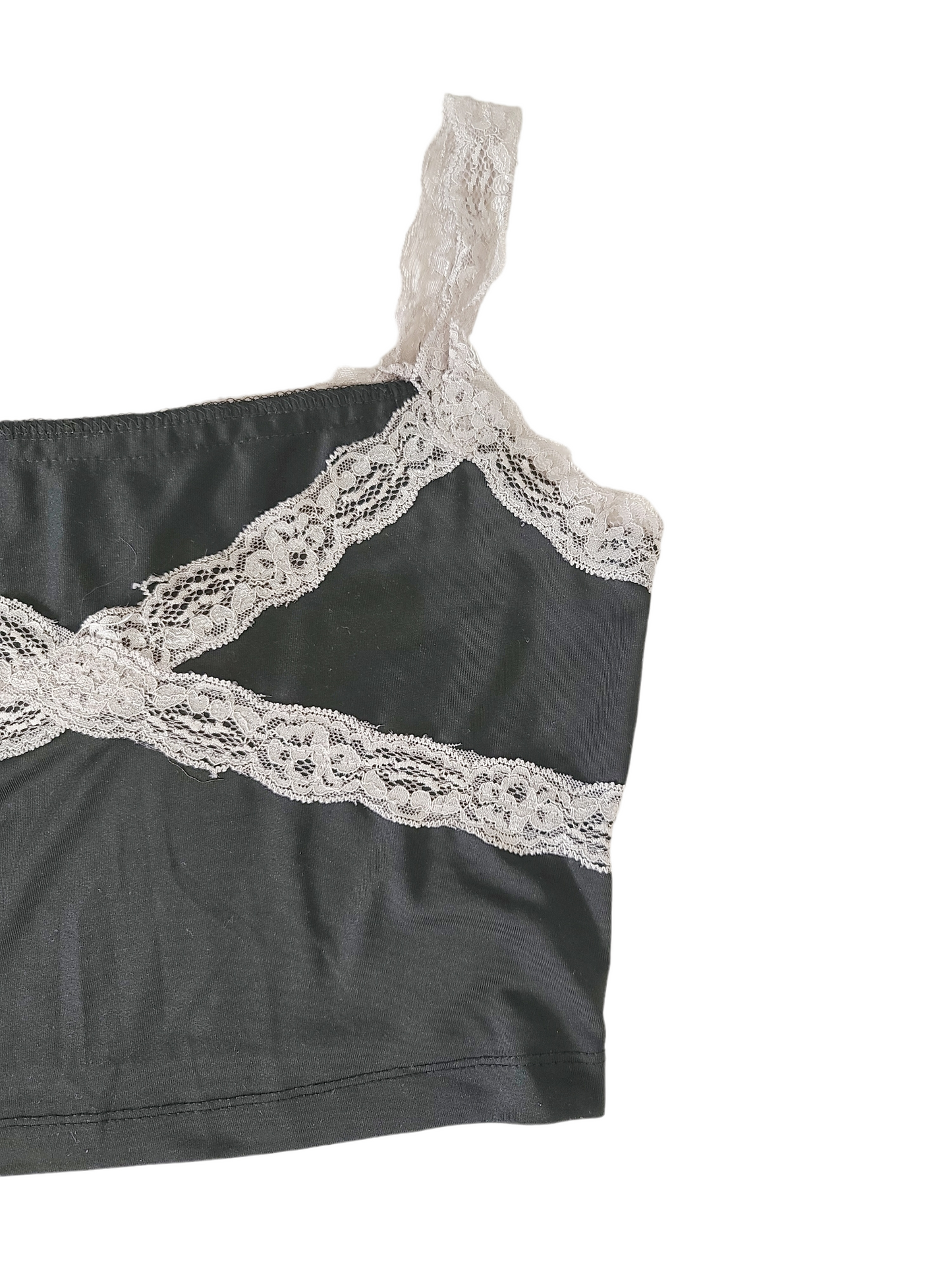 Black lace mini top