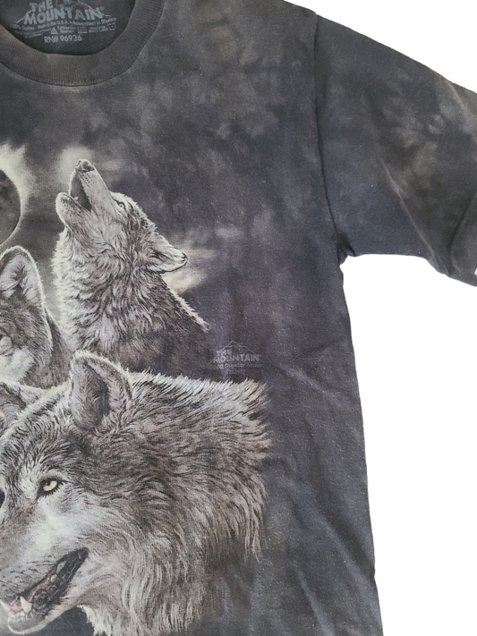 Tshirt imprimé grunge loups