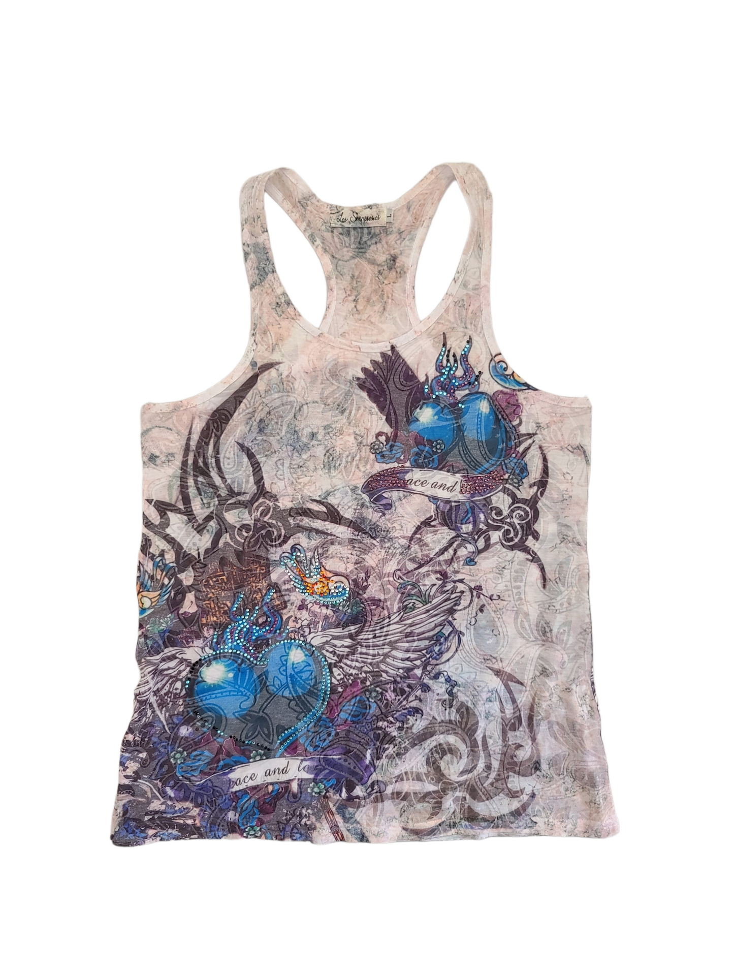 Rave emo punk streetwear printed imprimé top y2k ed hardy