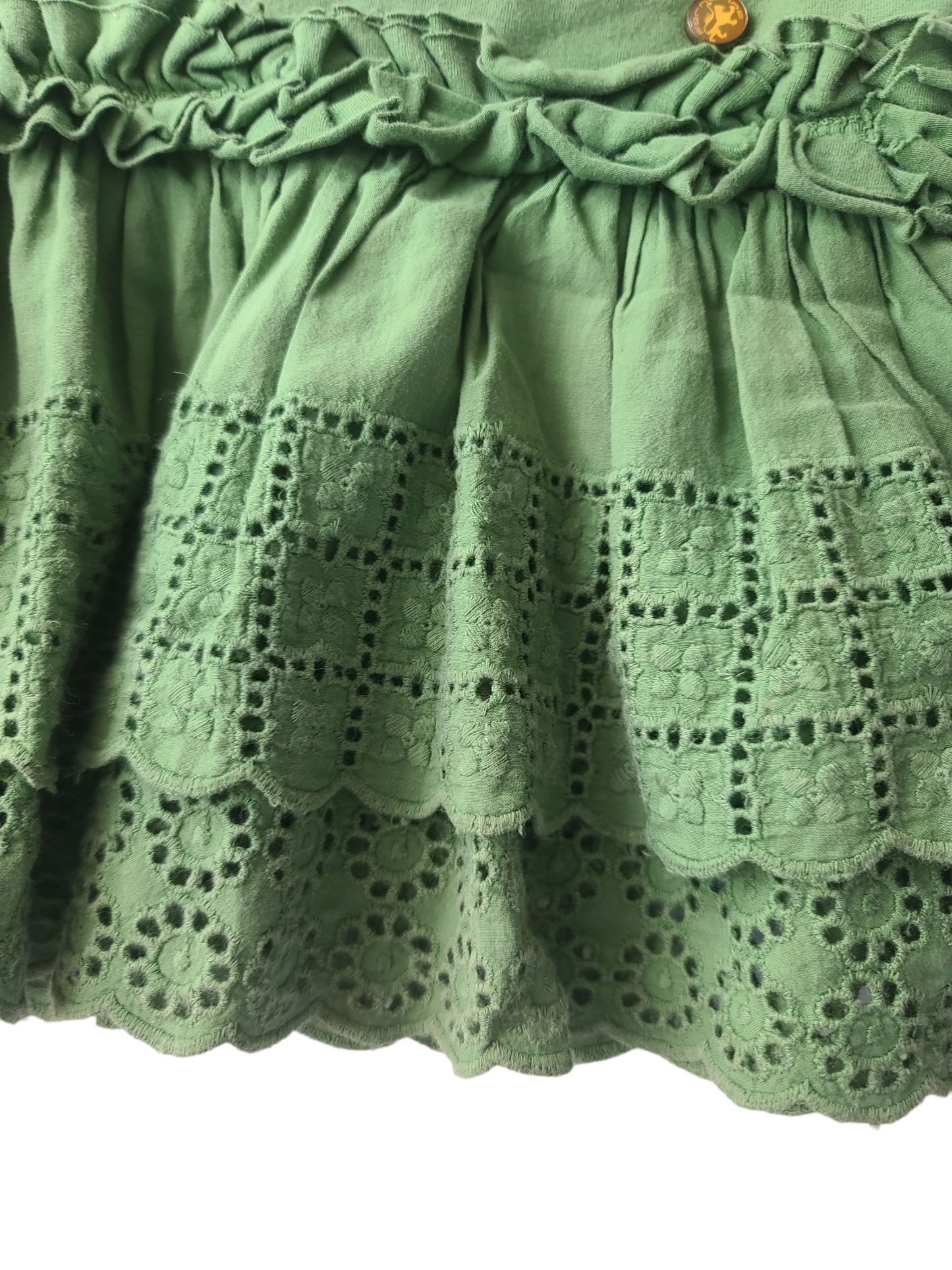 Green lace flirty skirt